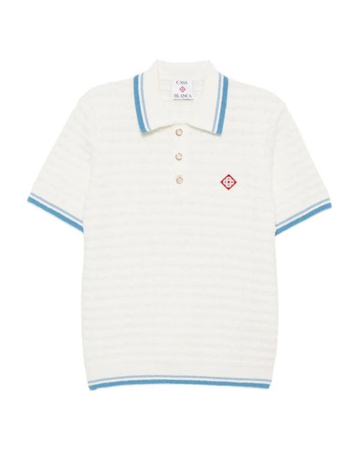 Polo Con Applicazione di Casablanca in White da Uomo