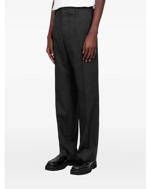 AMI Black Button Fastening Trousers