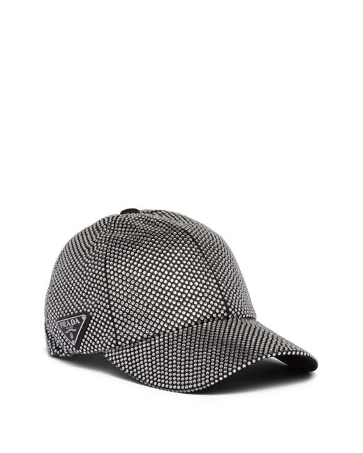 Prada Gray Duchesse Baseball Cap