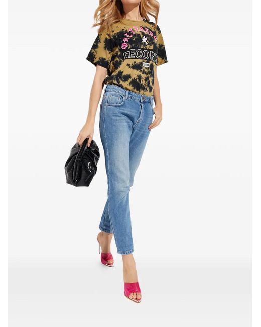 One Teaspoon Blue Logo-Patch Jeans