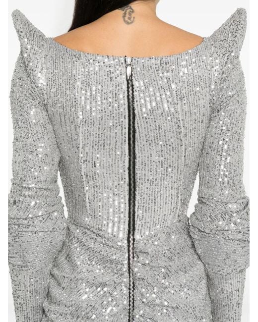 MITILIANE COUTURE Gray Sequinned Gown