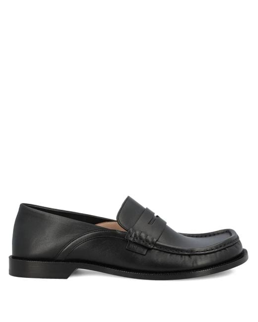 Loewe Black Campo Leather Loafers for men