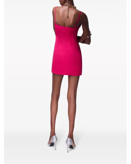 Area Pink Heart-Motif Twill Mini Dress