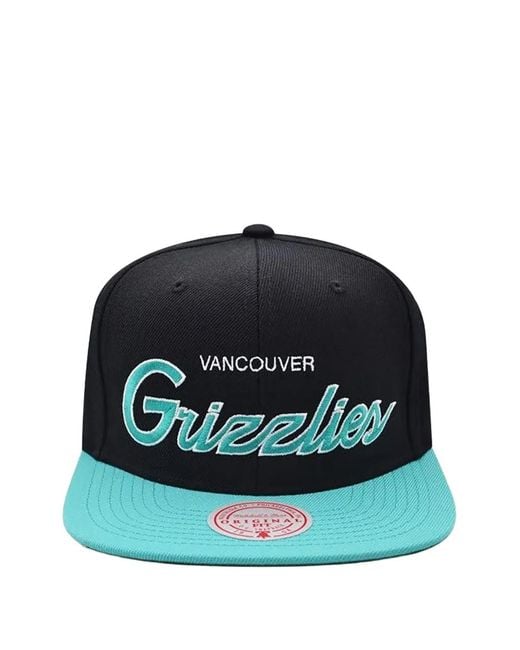 Mitchell & Ness Black X Nba Vancouver Grizzlies Hardwood Script 2.0 Cap for men