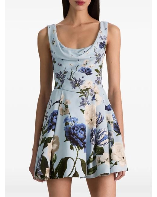 Alice + Olivia Blue Estrella Mini Dress