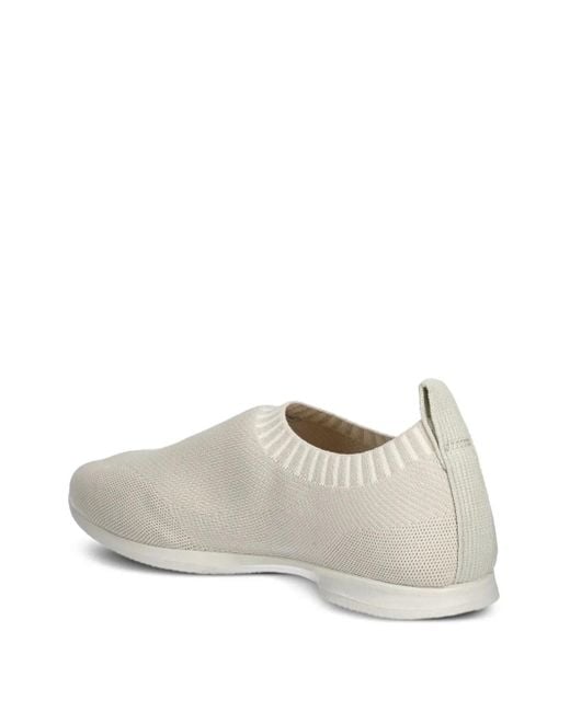 Vagabond White Yasmin Knitted Slip-On Sneakers