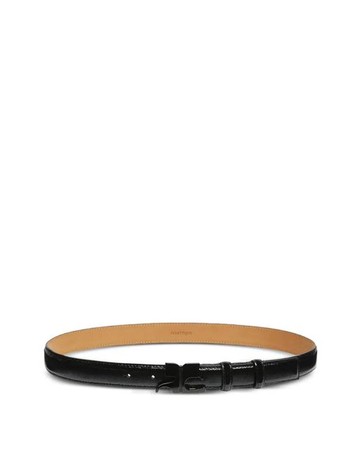 Courreges White Ac Logo-Plaque Leather Belt