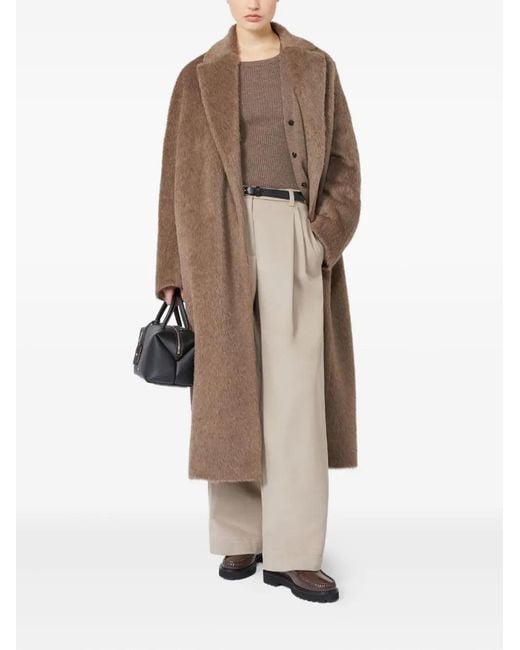 Max Mara Brown Ribbed Round-Neck Top