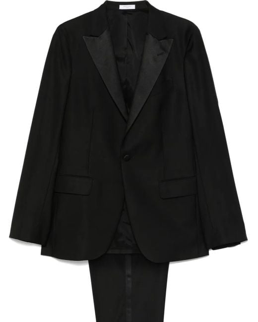 Boglioli Black Wool Single-Breasted Suit for men