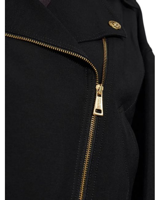 Versace Jeans Couture Black Button Belted Jacket