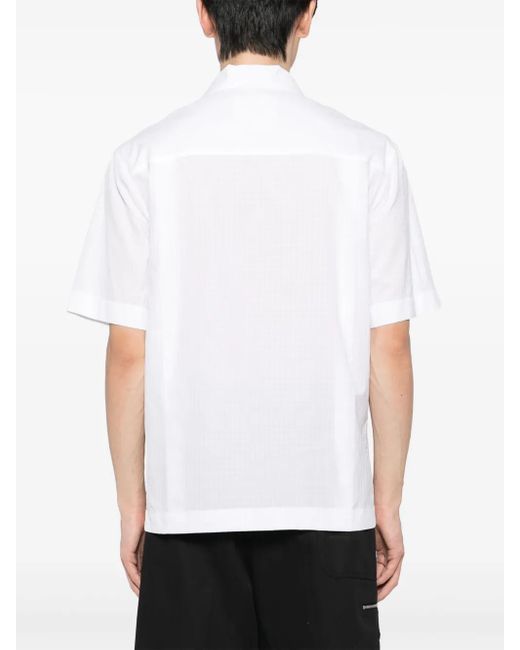 Jil Sander White Checked Polo Top for men