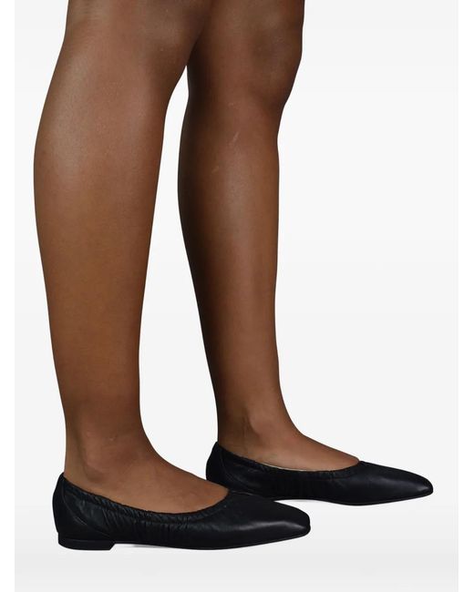 Jimmy Choo Black Elastic Square Toe Ballerina