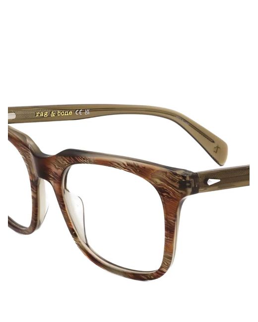 Rag & Bone Brown Square-Frame Glasses for men