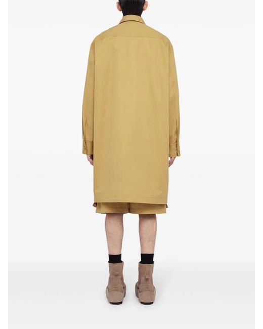 Jil Sander Yellow Knee-Length Coat for men