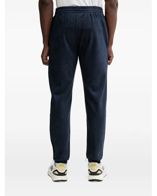 EA7 Blue Logo-Patch Track Pants for men