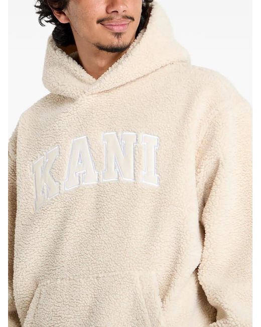 Karlkani Natural Logo-Patch Hoodie for men