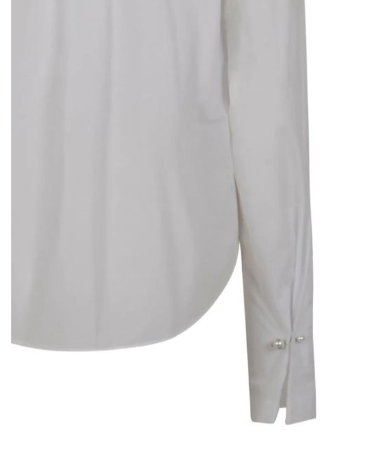 Alberta Ferretti White Wrap-Front Blouse