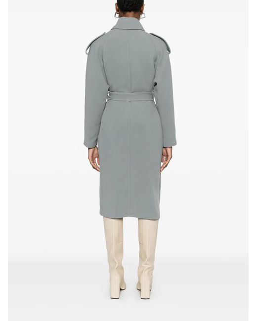 Patrizia Pepe Gray Twill Trench Coats