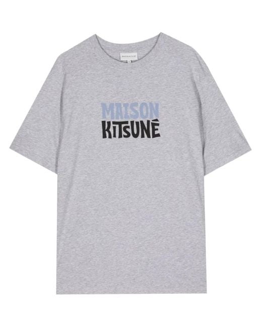 Maison Kitsuné Gray T-Shirts And Polos for men