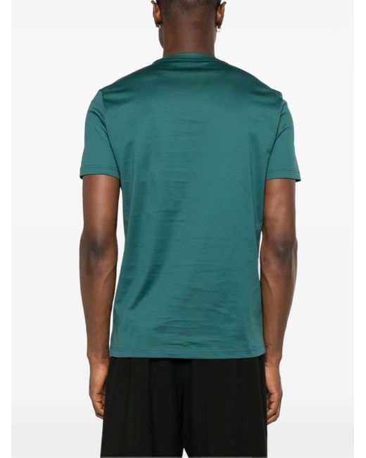 Low Brand Green Short-sleeve Cotton T-shirt for men