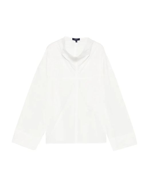 Soeur White Umea Funnel-Neck Blouse