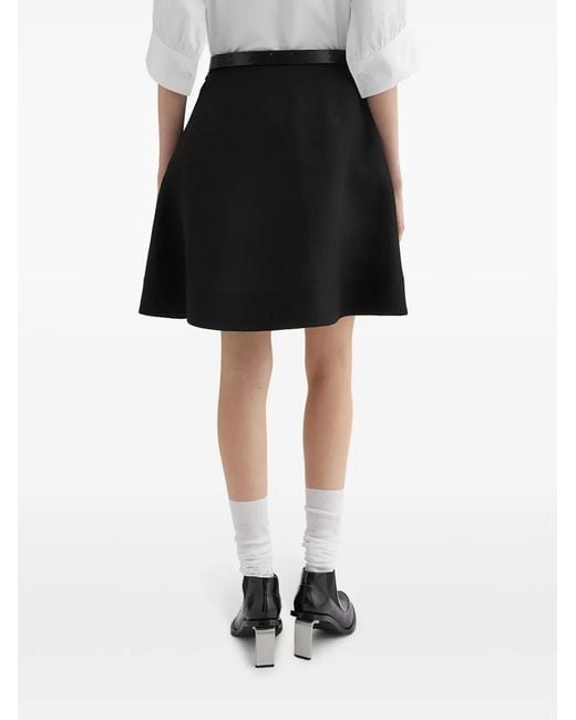 Jil Sander Black High-Waist A-Line Miniskirt