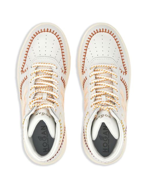 Hogan White High-top Lace-up Sneakers