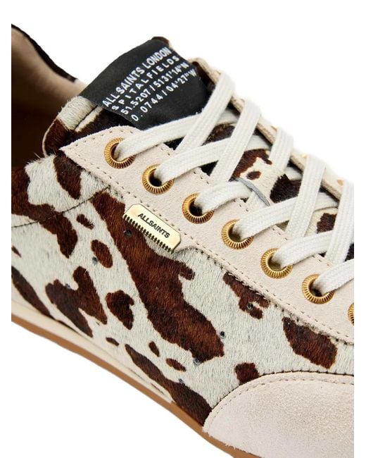 AllSaints White Liam Animal-Print Sneakers