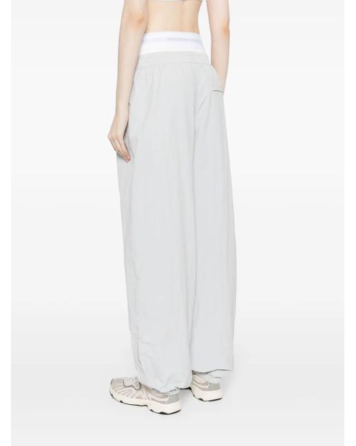 Alexander Wang White Layered-Design Track Pants