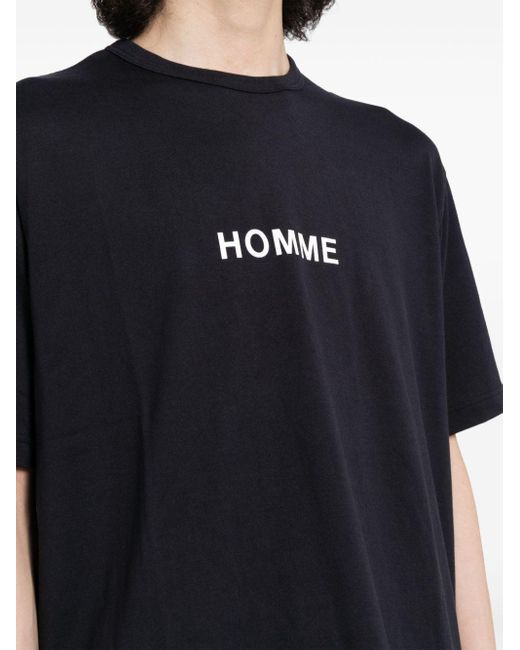 T-shirt en coton à logo imprimé Comme des Garçons pour homme en coloris Black