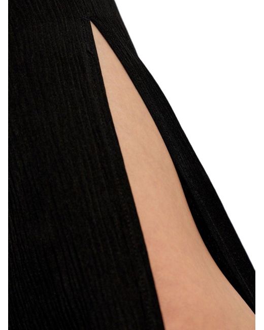 Falda midi con abertura Forte Forte de color Black