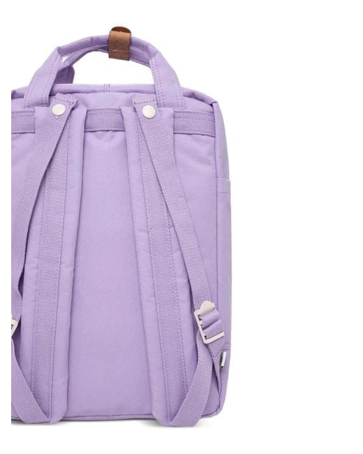 Doughnut Purple Macaroon Kaleido Logo-Patch Buckle-Fastening Backpack
