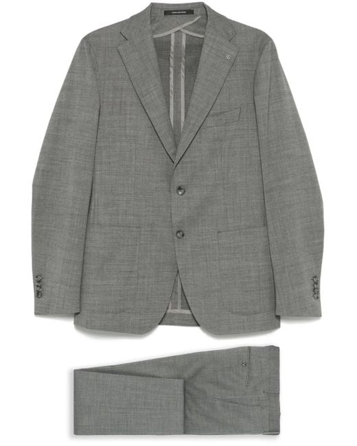 Tagliatore Gray Single-Breasted Suit for men