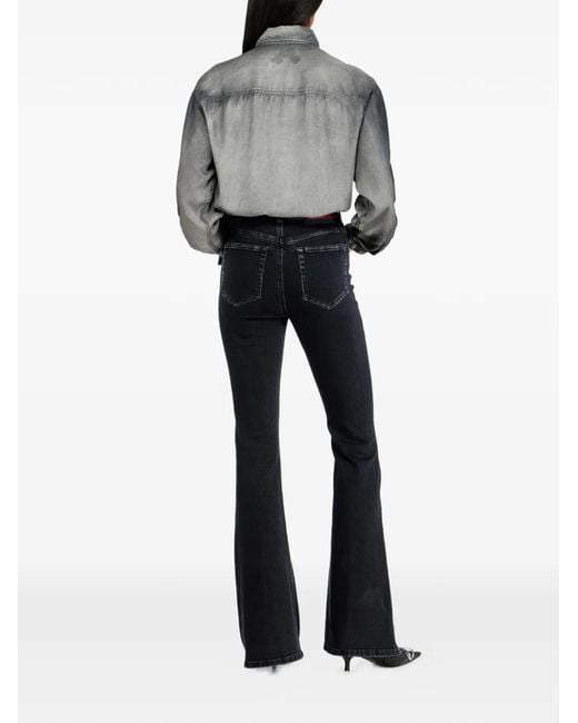 DIESEL Black Bootcut Jeans High Waist 1973 D-Partt