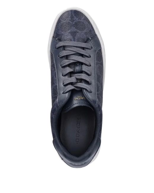 COACH High Line Monogrammed Low-top Sneakers Blue