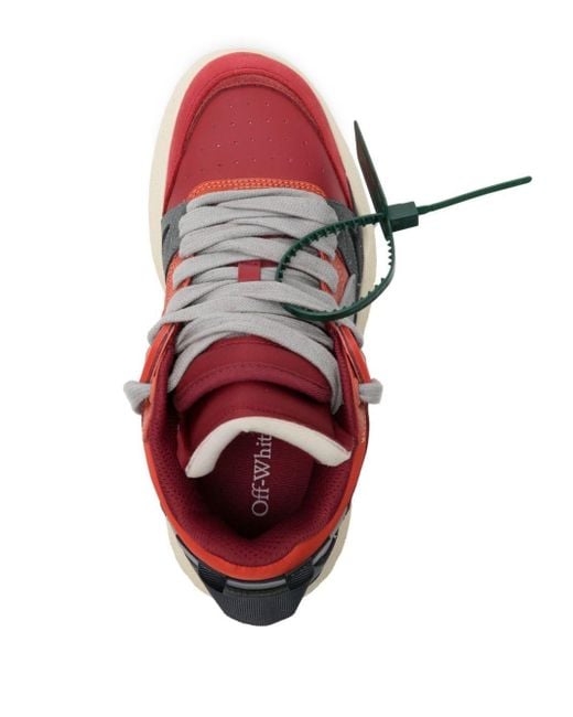 Off-White c/o Virgil Abloh Red Sponge Mid-top Sneakers for men