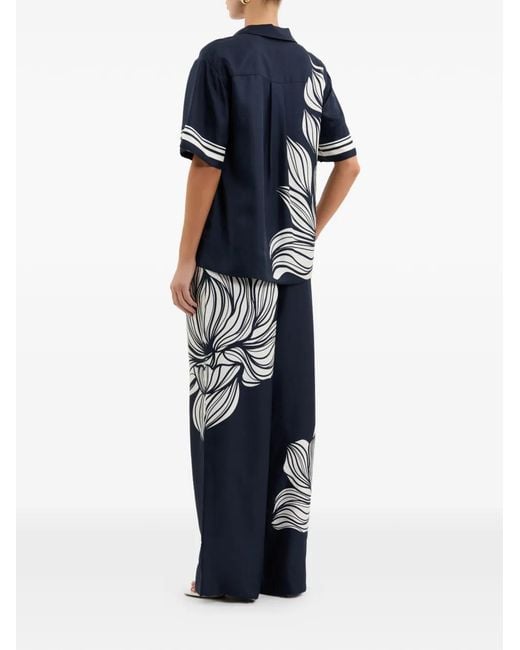Rebecca Vallance Blue Lalisa Short-Sleeve Shirt