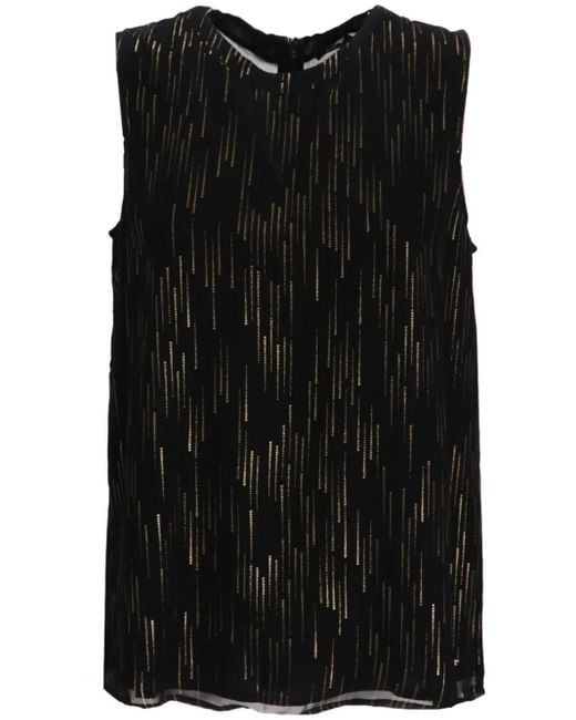ARMANI EXCHANGE Black Oberteil Im Metallic-Look