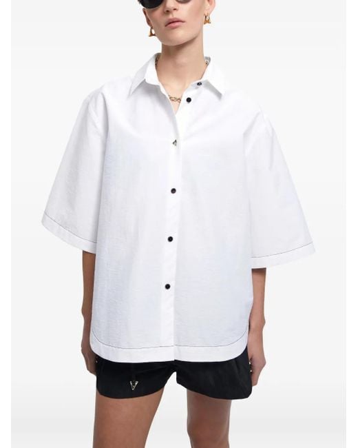 Aeron ポプリン シャツ White