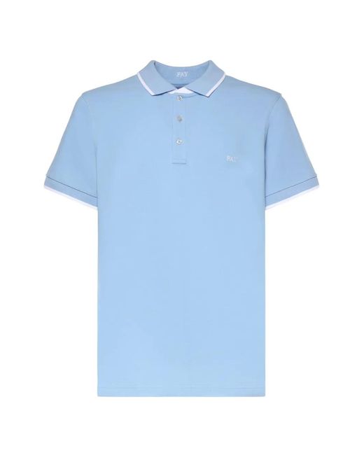 Fay Blue Short-Sleeve Polo Shirt for men