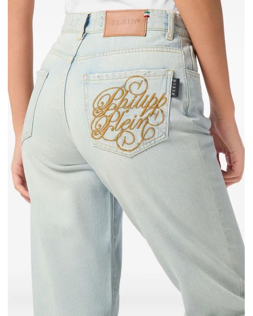 Philipp Plein Blue Mom Fit Jeans