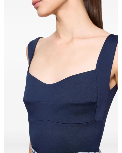 Atu Body Couture Blue Corset-Style Bodysuit