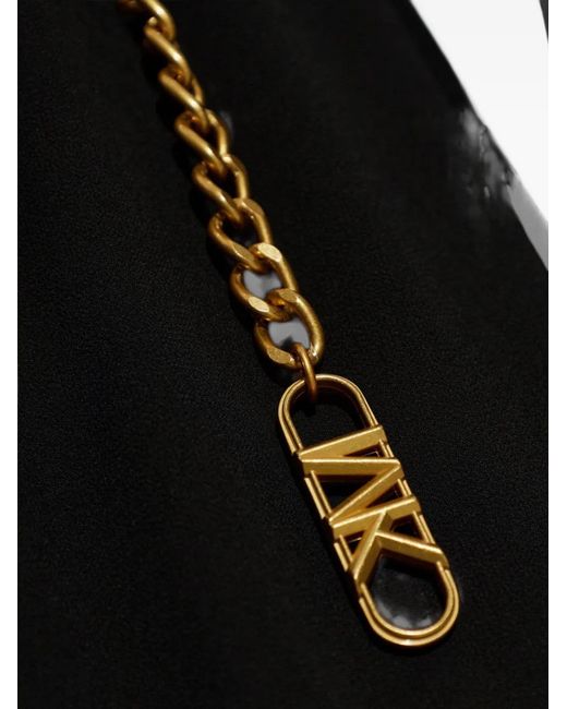 MICHAEL Michael Kors Black Belted Tiered Maxi Dress