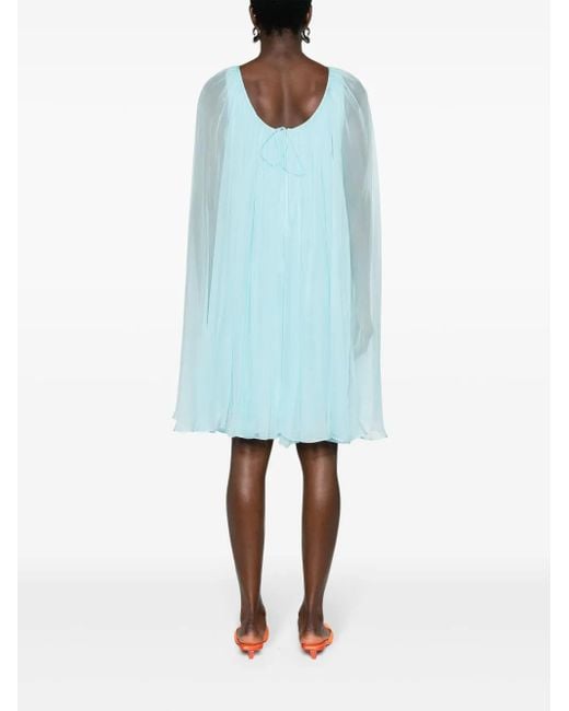 Max Mara Blue Silk Midi Dress