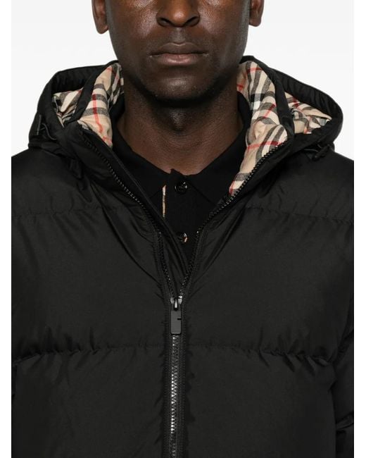 Burberry Donsjack Met Logopatch in het Black voor heren