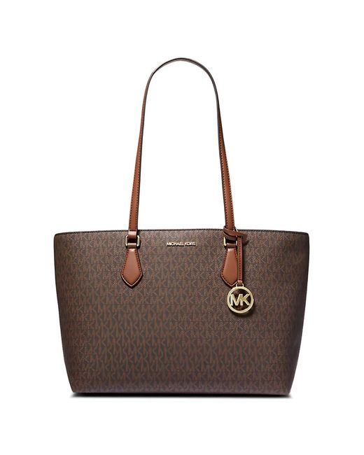 Michael Kors Brown Large Sheila Monogram Tote Bag