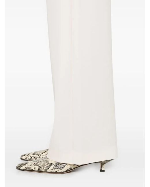 Patrizia Pepe White High-Waisted Palazzo Trousers
