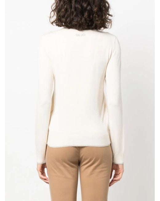 Liu Jo White Knitted Jumper