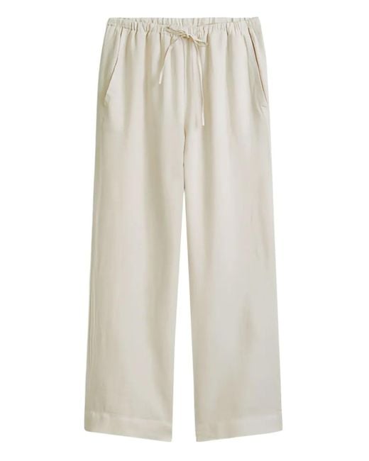 Marc O' Polo White Drawstring-Waist Trousers