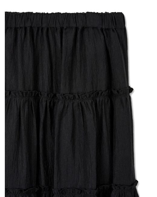 Studio Tomboy X Blue Tiered Pleated Midi A-Line Skirt